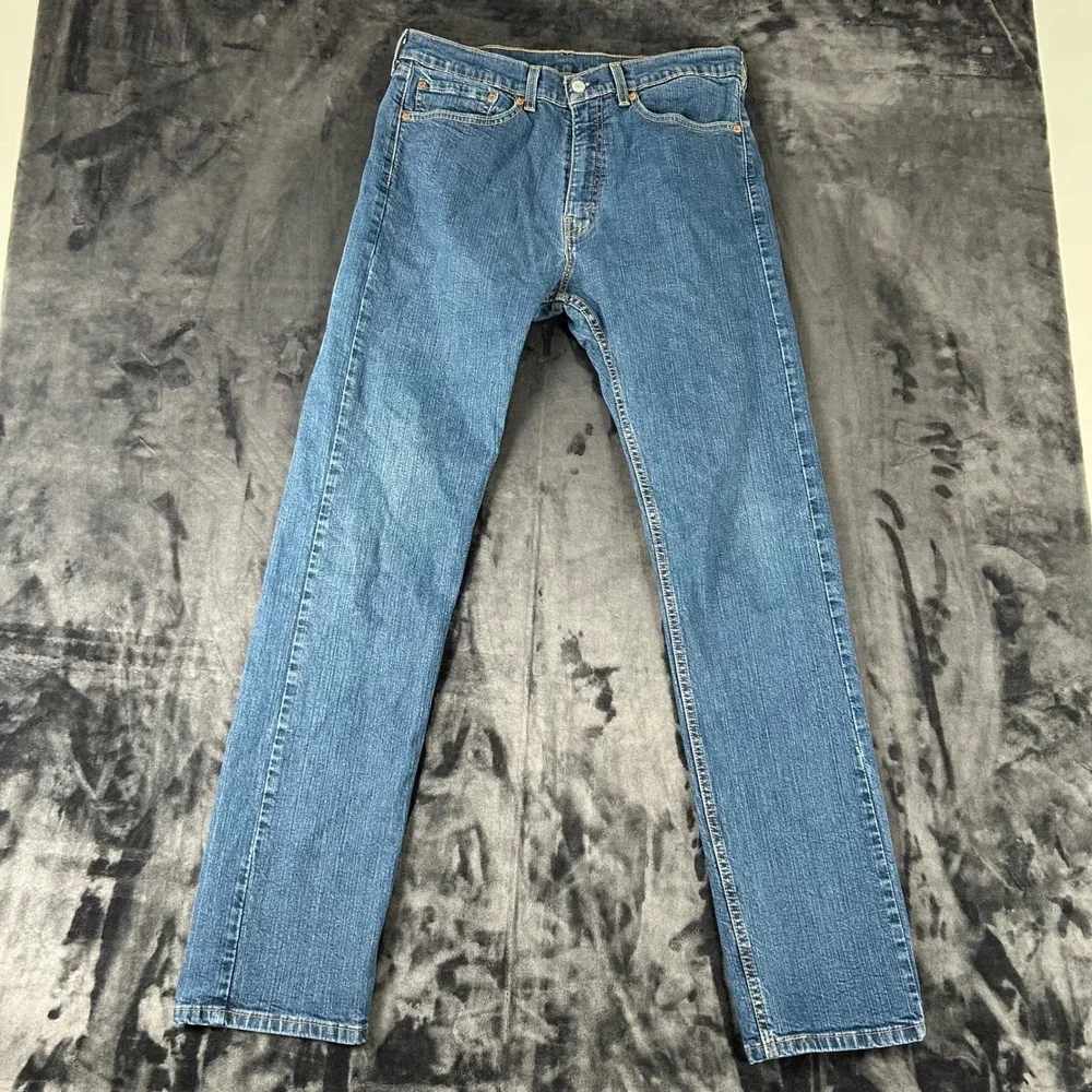 Levi's 505 Regular Fit Jeans Mens 34x34 Blue Straight Leg Denim 3392